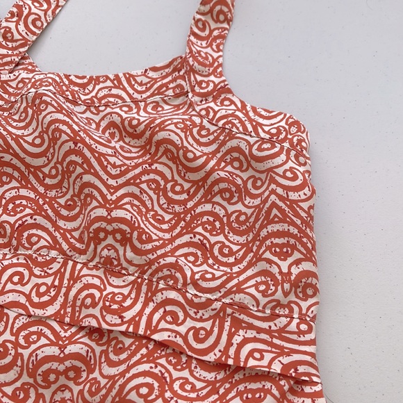 Banana Republic women’s tops Silk Tiered Blouse Orange size small - Picture 4 of 11